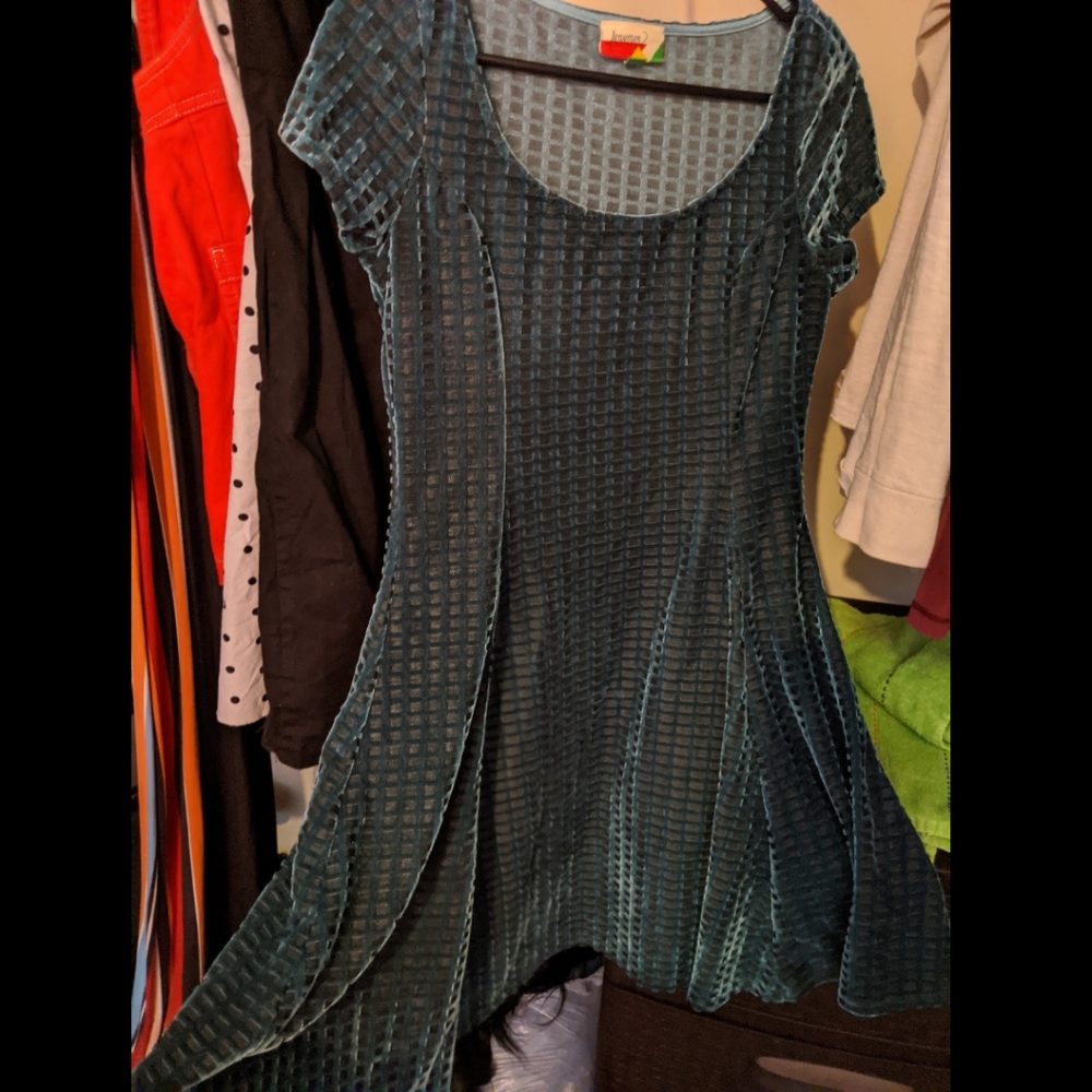 Modcloth velvet unique cut dress.